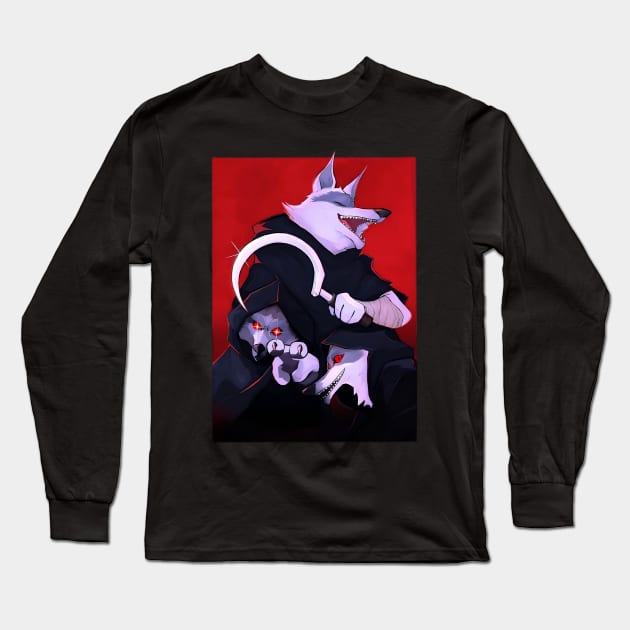 puss in boots - the death wolf Long Sleeve T-Shirt by karaokes